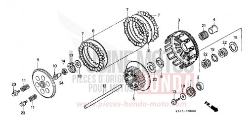 EMBRAYAGE CR250RH de 1987